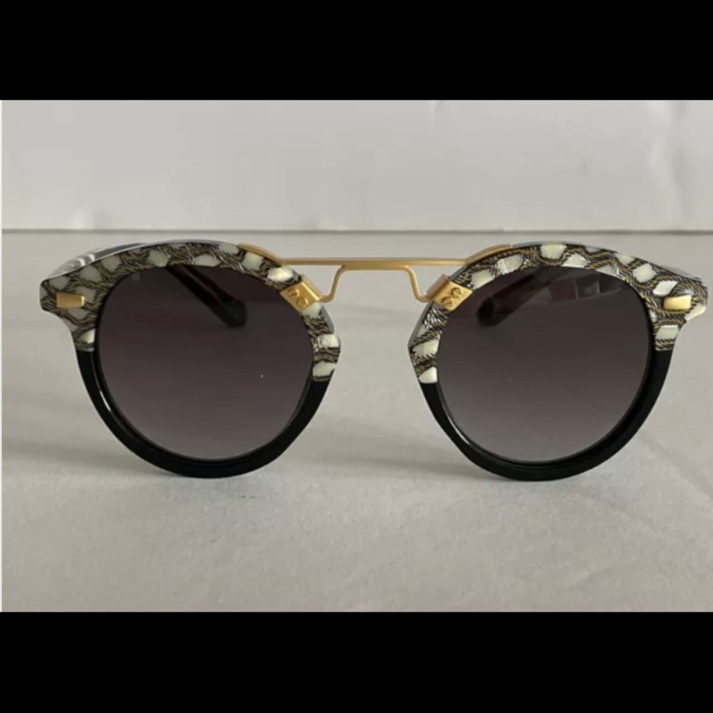 KREWE STL II two tone gradient lens sunglasses with black pattern frames.  EUC